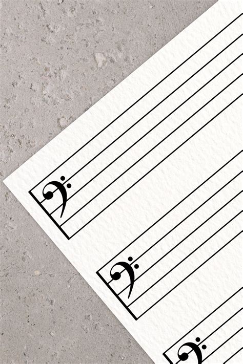 Printable Large Print Blank Sheet Music Bass Clef Manuscript Paper ...