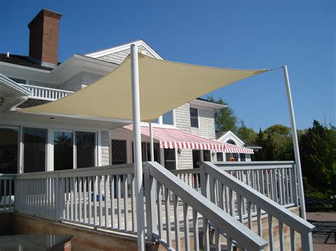 How To Install A Shade Sail On A Deck : Use snap hooks or carbines to ...