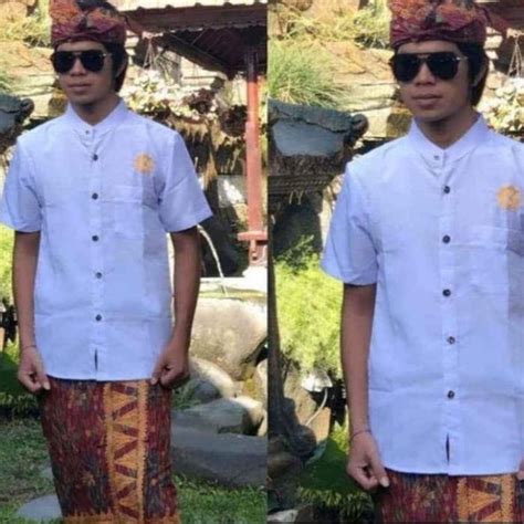 Jual Baju semi safari pria pakaian adat Bali - Baju safari, XL - Kota ...