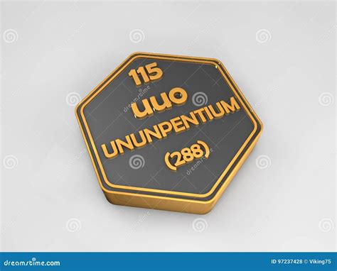 Ununpentium Uup Chemical Element. Ununpentium Sign With Atomic Number ...