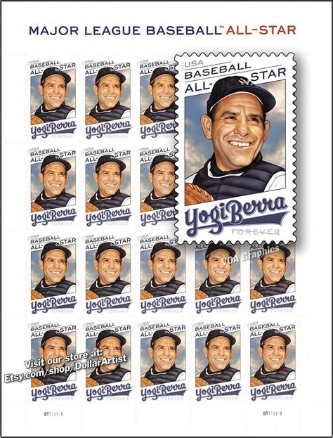 Buy Sheet of 20 Yogi Berra Baseball Player Forever 1st Class Postage ...