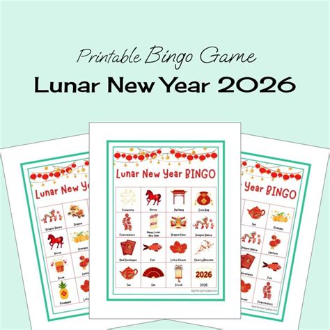 Lunar New Year 2026 Bingo Game | Printable 20-card Game | Instant ...