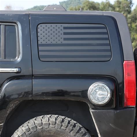 Buy American Flag Vinyl Rear Side Window Decals Compatible with Hummer ...