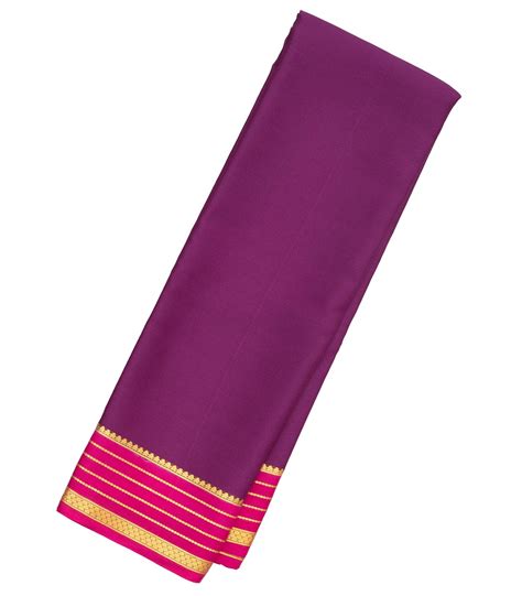 Magenta Woven Mysore Crepe Silk Saree With Contrast Border-MS3173 ...