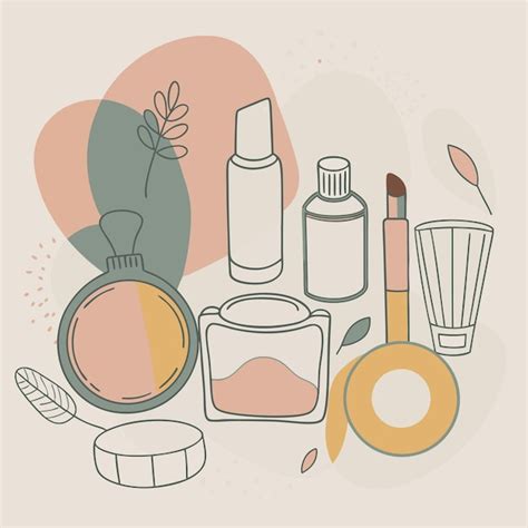 A drawing of a box of cosmetics and makeup | Premium AI-generated vector