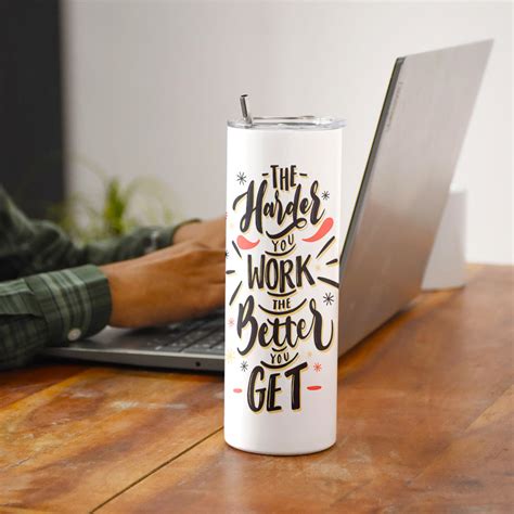 Personalised The Hard Work Printed Tumbler With Lid And Steel Straw 59 ...