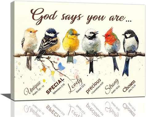 AatoeaX Farmhouse Bird Wall Decor Christian Bible Verse Pictures Wall ...