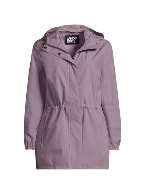 Lands' End Women's Waterproof Hooded Packable Raincoat - Walmart.com
