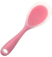 Baskety Non-Stick Rice Spoon Silicone Ladle Soup Spoon with Handle for ...