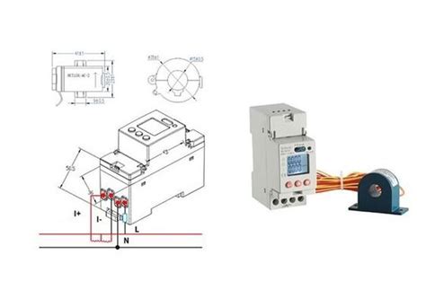 Digital single phase LCD din rail energy meter with Modbus protocol