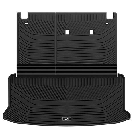 3W Custom Floor Mats Fit 2024-2026 Toyota Grand Highlander (Hybrid, 7 ...