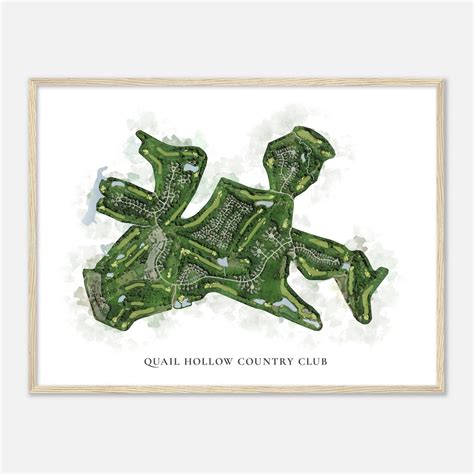 Quail Hollow Country Club, Ohio - Classic Watercolor Map | Golfer Gift, Golf Wall Art, Golf ... - who designed quail hollow country club
