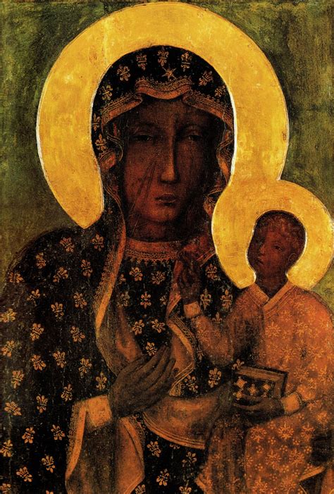 Our Lady of Czestochowa Black Madonna and Child Jesus Icon CANVAS Print From Poland Catholic ...