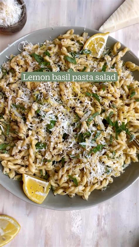 Lemon basil pasta salad – Artofit