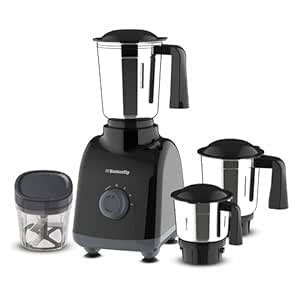 Buy Butterfly TriQ 750 W Mixer Grinder with Chopper | 3 Stainless Steel ...