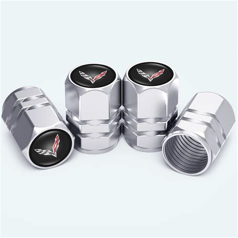 4pcs Tire Valve Caps, Valve Stem Caps with Corvette C1 C2 C3 C4 C5 C6 C7 C8 Racing 1LT 2LT 3LT ...