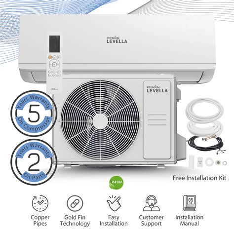Premium Levella® 18,000 BTU Air Conditioner Mini Split System Ductless ...
