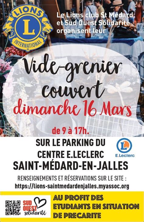 Vide-grenier du Lions Club de Saint Medard en Jalles, E.Leclerc Saint ...