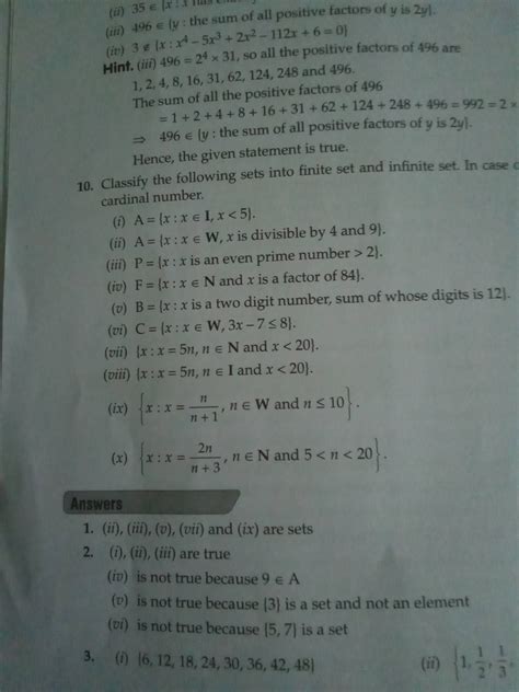 C = |x : x ∈ W, 3x − 7 ≤ 8}. - Sarthaks eConnect | Largest Online ...