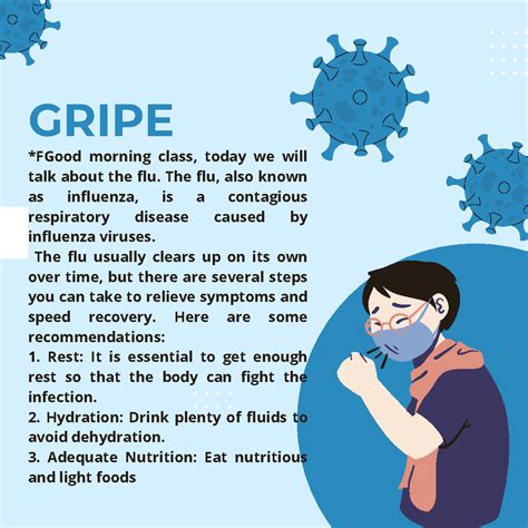 Inglés - No ahí nada - GRIPE *FGood morning class, today we will talk ...