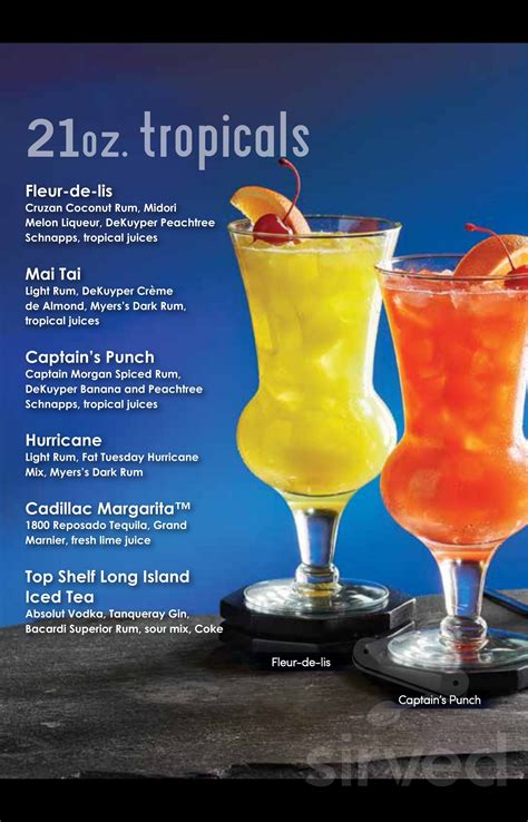 Landry's Seafood House menu in El Paso, Texas, USA