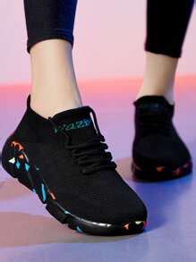 Women's Black Running Shoes For Road, Perfect With Leggings Breathable ...