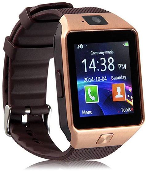 Gazzet 4G DZ09 4G smartwatch Golden Mobile watch Smartwatch Price in ...