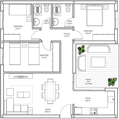 Plan Maison 60m2 2 Chambres | Ventana Blog