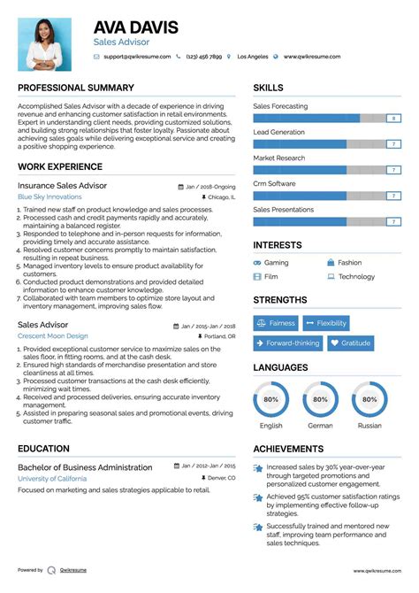 10+ Sales Advisor Resume Samples & Templates for 2025