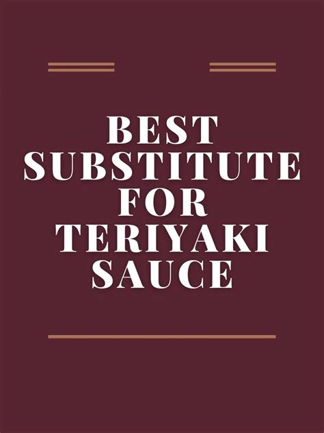 5 Best Substitute for Teriyaki Sauce - Asian Recipe