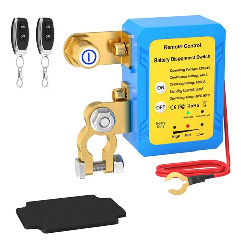 Kill Switch for Car 12V 240A Remote Battery Disconnect Switch Car Anti Theft Kill Switch ...