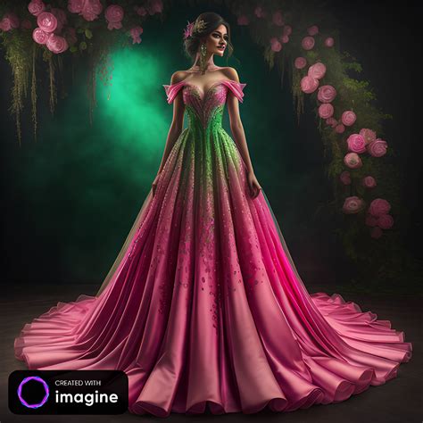 Pink and hint green dress by Diva161 on DeviantArt