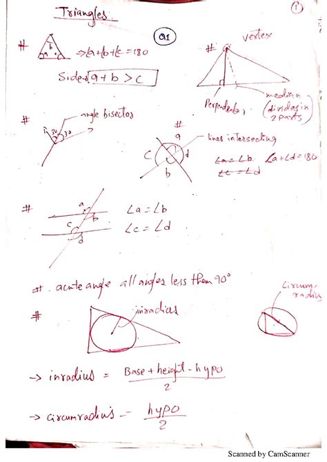 Geometry formulas - Mechanical Engineering - Studocu