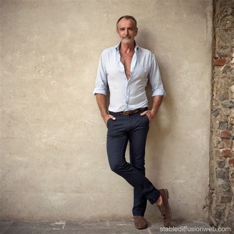 Stylish French Father's Portrait | Stable Diffusion Online