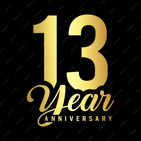 Premium Vector | 13 Year Anniversary wedding wish lettering text vector ...