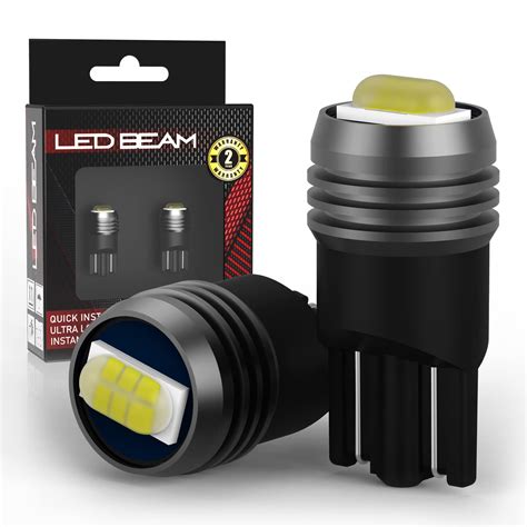 LEDBeam GS Series T10 600Lm 7035 Chip 6500k Car Bike Parking Licence ...