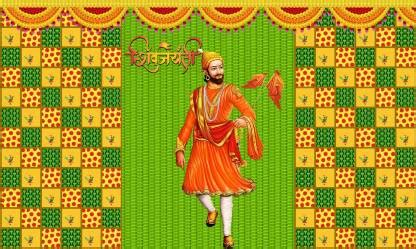 Sukalpa Chhatrapati Shivaji Maharaj With Marigold Flower LANDSCAPE ...