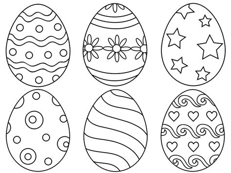 Coloured Easter Egg Template - Content Calendar Template