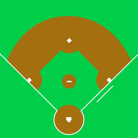 Blank Baseball Field Diagram drawing free image download