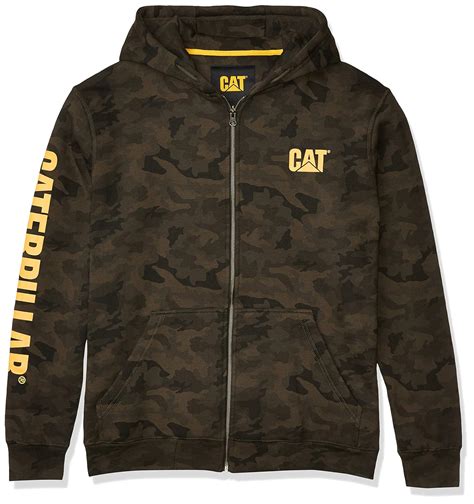 Caterpillar Men's Full Zip Hooded Sweatshirt (Regular and Big & Tall ...