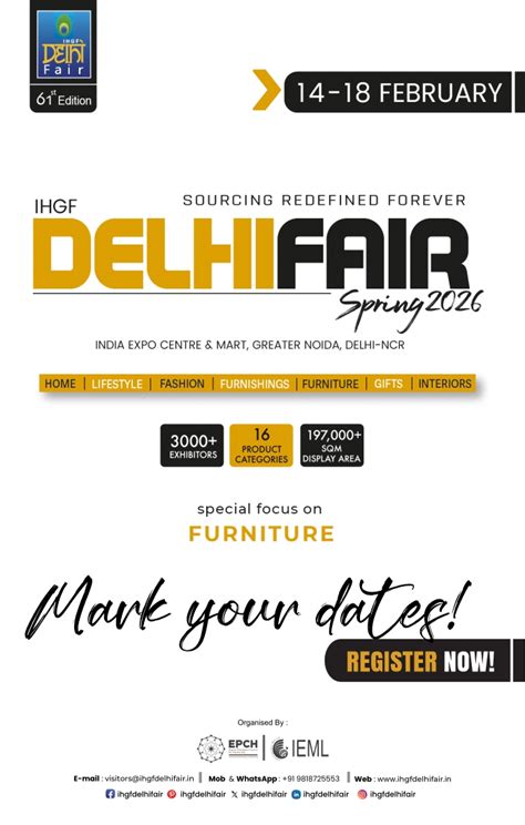 IHGF Delhi Fair 2026 - Handicraft Trade Autumn Gift Show in India