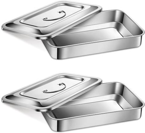 Amazon.com: Fabbay 2 Medical Surgical Trays 201 Stainless Steel Dental ...