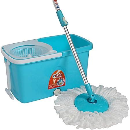 Gala e-Quick Spin Mop, Easy Wheels & Big Bucket with 2 Microfiber ...