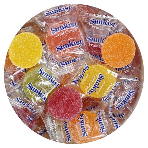 Sunkist Fruit Gems, 2 Pound Bulk Bag, Fruit Gems, Soft Candy ...