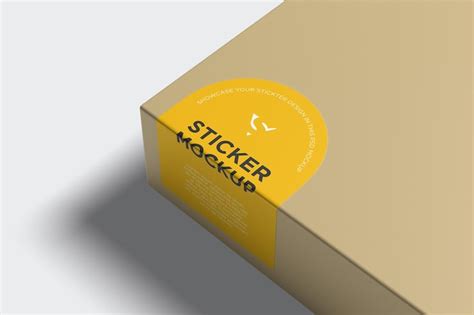 Box sticker mockup Images - Free Download on Freepik