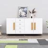 Bniture Storage Cabinet Wooden for Living Room Sideboard with 4 Drawer ...