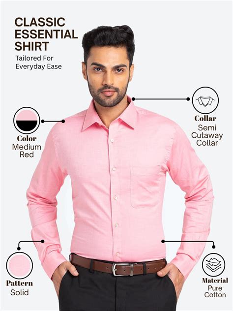 Raymond Men Pink Slim Fit Solid Formal Shirt – MyRaymond