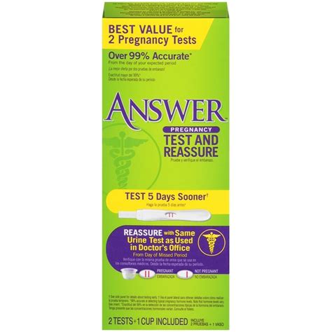 Answer Test and Reassure Pregnancy Test (3 ct) Delivery or Pickup Near ...