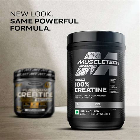 Muscletech Platinum Creatine Monohydrate Powder, 3 g Creatine Per ...