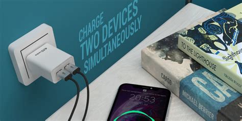 Shop Portronics ADAPTO 66 2.4A Charger with Dual USB Ports